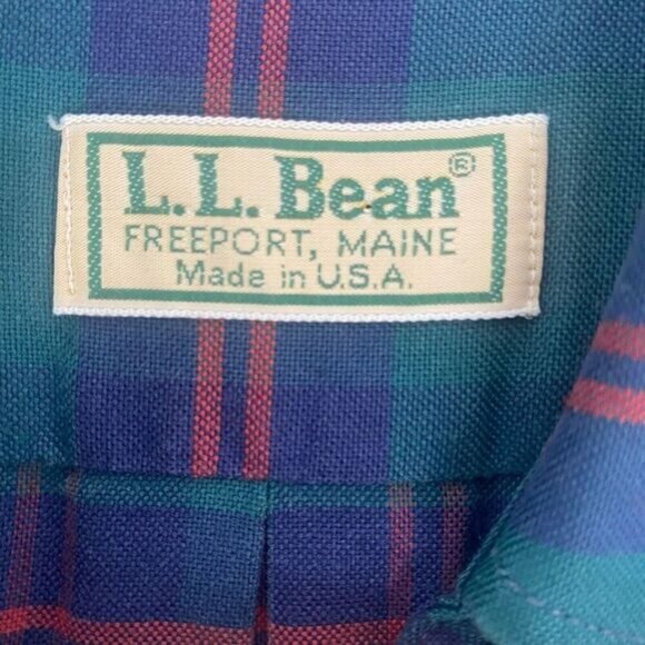L.L Bean Button Down Shirt Mens SZ 16-33 Striped Long Sleeve Cotton Made in USA - Picture 2 of 11
